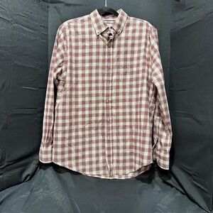 Croft & Barrow New Mens Long Sleeve Red Plaid Shirt Size M